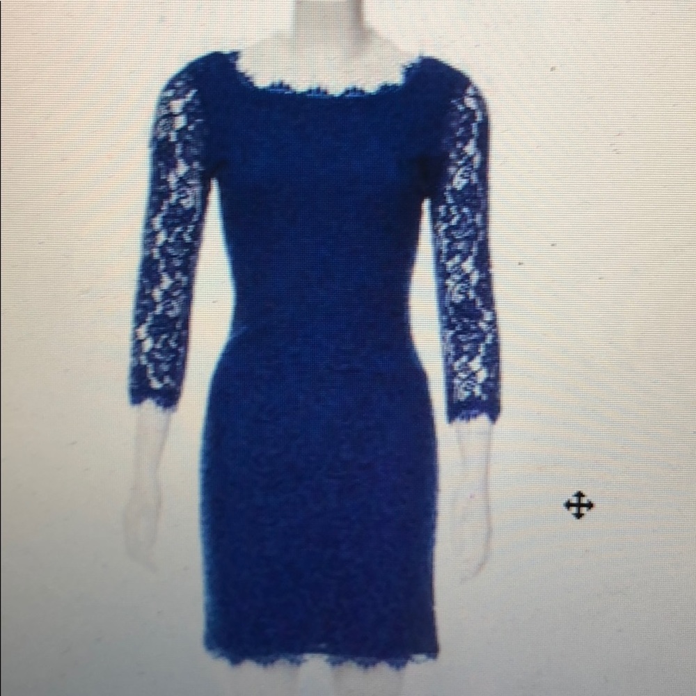 Diane Von Furstenberg Zarita royal blue lace dress
